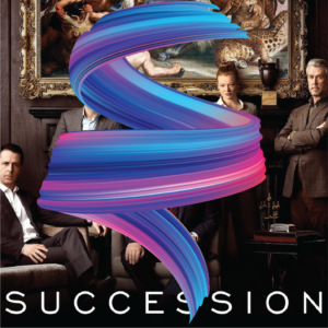Post of the Roy family on Succession, with a twist in front